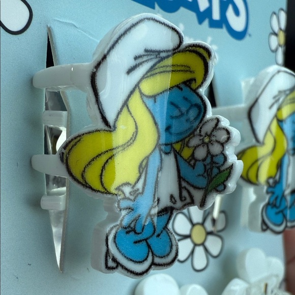 Claire’s The Smurfs Hair Mini Clips Set, 4 Smurfette, 4 Daisies - Picture 2 of 7